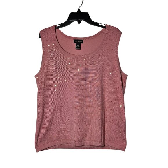 Lane Bryant Womens Pink Cardigan Tank Matching Set Size 14/16 Dainty Feminine - Picture 3 of 11